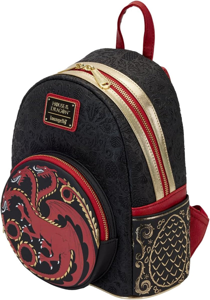 Loungefly House of the Dragon All Over Print House Targaryen Sigil Double Strap Shoulder Bag, Mehrfa