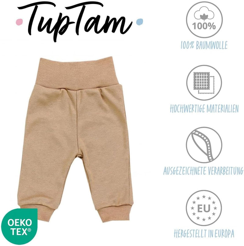 TupTam Unisex Baby Pumphose 5er Pack aus Oeko-Tex zertifizierten Materialien Langhose Unisex 56 Jung