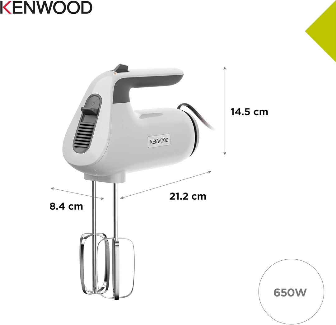 Kenwood QuickMix+ HMP50.000WH Handmixer - Handrührgerät mit variabler Geschwindigkeit und Pulsfunkti