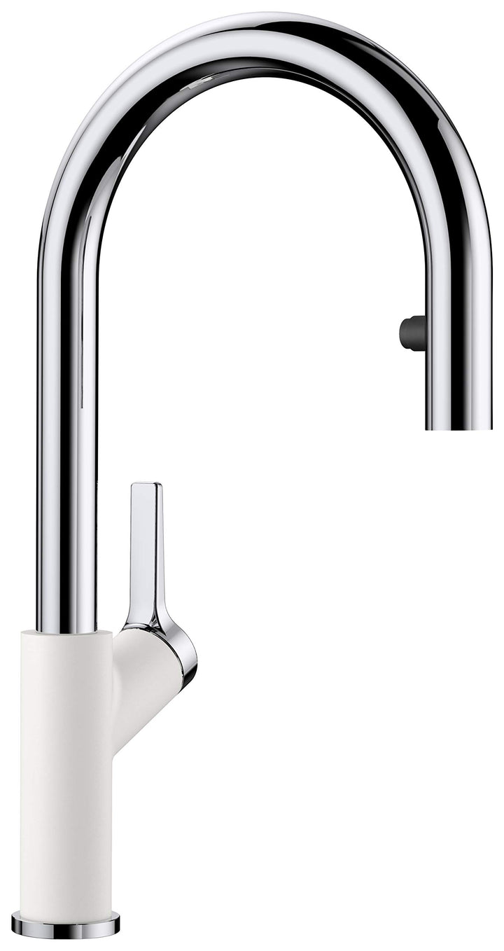 BLANCO CARENA-S Vario silgranitweiss/chrom | Hochdruck | Mit herausziehbarem Schlauch | Wechsel von