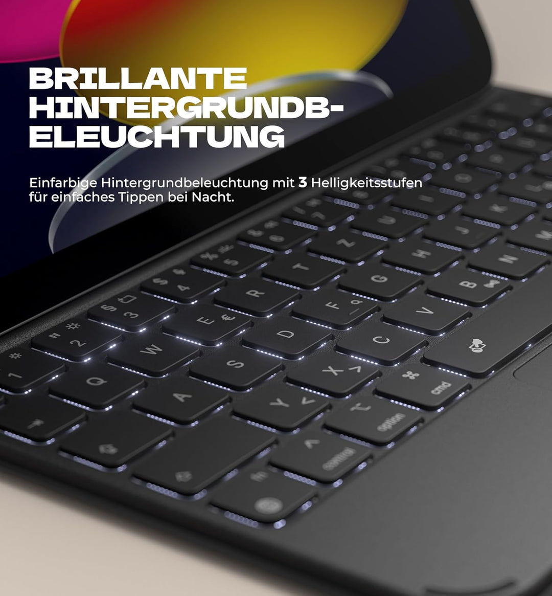 Dexnor Hülle mit Tastatur für iPad A16 11 Generation/10 Generation(11/10.9 Zoll, 2025/2022), Magneti