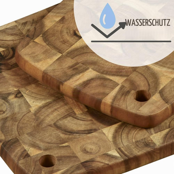KESPER | Schneidebretter 2er Set, Material: Akazienholz, Masse: 40 x 28 x 2 cm, 32 x 22 x 2 cm, Farb