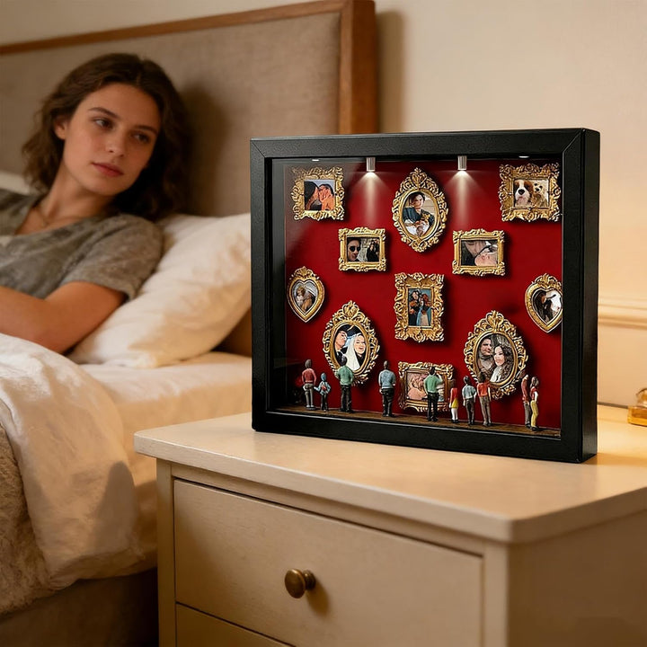 Mini Museum Bilderrahmen Personalisiert„Museum of Us“, 3D Bilderrahmen Personalisiert Mit Fotos- DIY