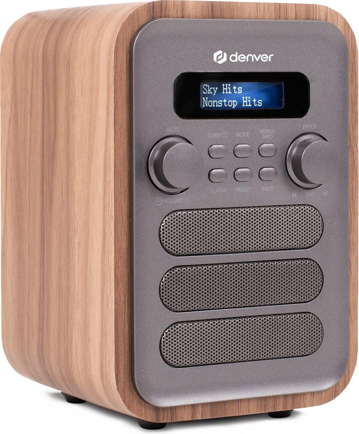 Denver DAB-48 DAB+ Radio mit FM Tuner und Bluetooth, Grau