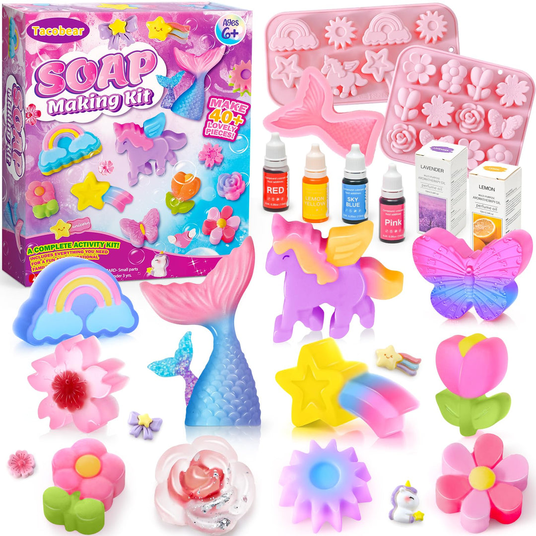 Tacobear Seife Selber Machen Bastelset Kinder 5 6 7 8 9 10 11 12 DIY Set Experimente mit Seifenbasis