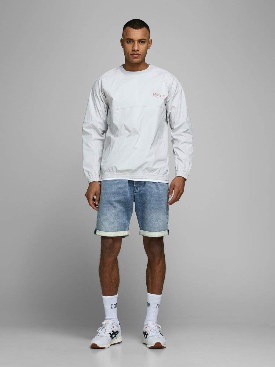 JACK & JONES Male Jeansshorts Rick Dash GE 123 Indigo Knit SBlue Denim