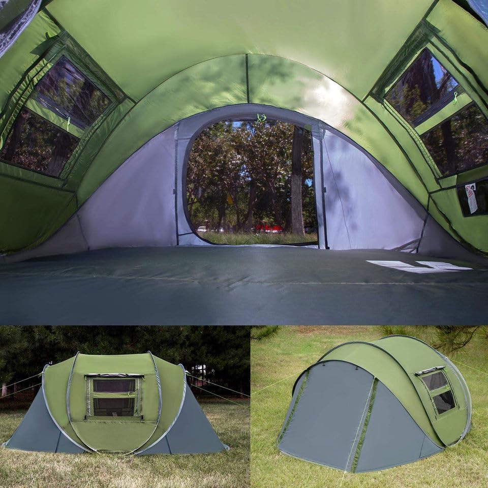 Camping Zelt, Pop Up Zelt 4-5 Personen, Automatisches Aufstellzelt in 3 Sekunden, Wurfzelte Wasserdi