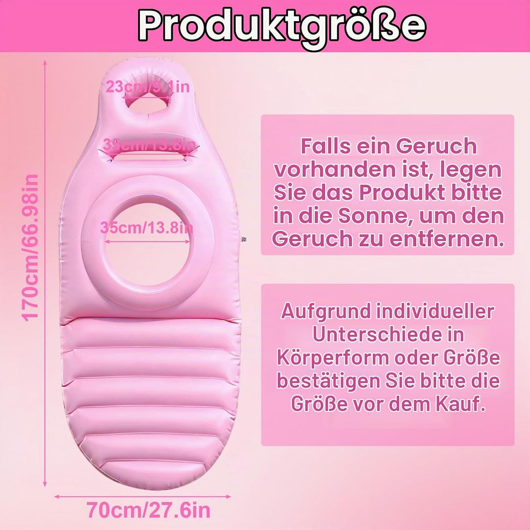 Luftmatratze Schwangere, Aufblasbares Schwangerschaftskissen Mit Loch, Beflockte Verdicken PVC Bauch