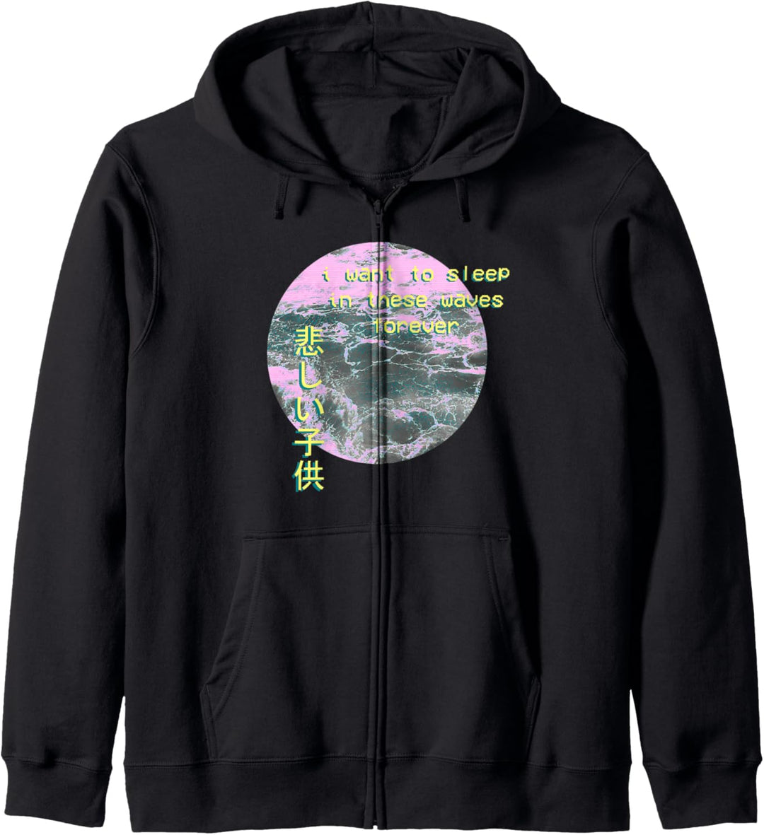 Ästhetisches Vaporwave Waves Emotional Vaporwave Meme Design Kapuzenjacke