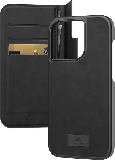 Black Rock - Hülle 360 Grad Klapphülle 2-In-1 Leder Wallet Passend für Apple iPhone 14 Pro I Handyhü