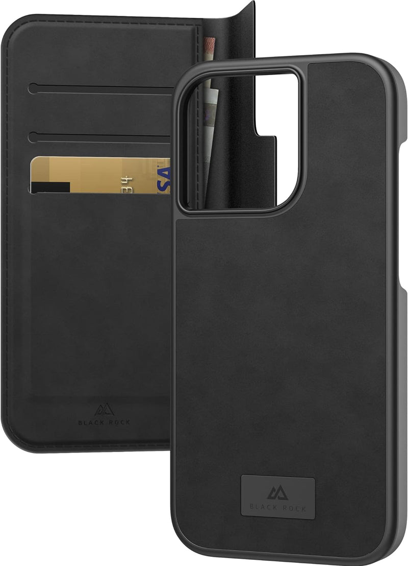 Black Rock - Hülle 360 Grad Klapphülle 2-In-1 Leder Wallet Passend für Apple iPhone 14 Pro I Handyhü