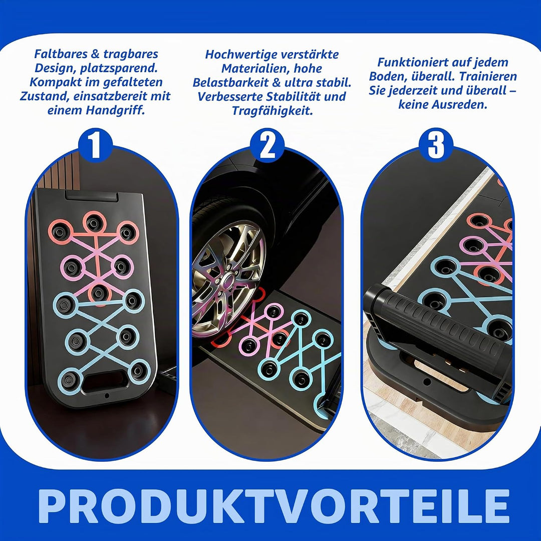 Premium Liegestützbrett Set 2025 – Innovatives 12-in-1 Push Up Board,Liegestütze Brett Faltbares mit