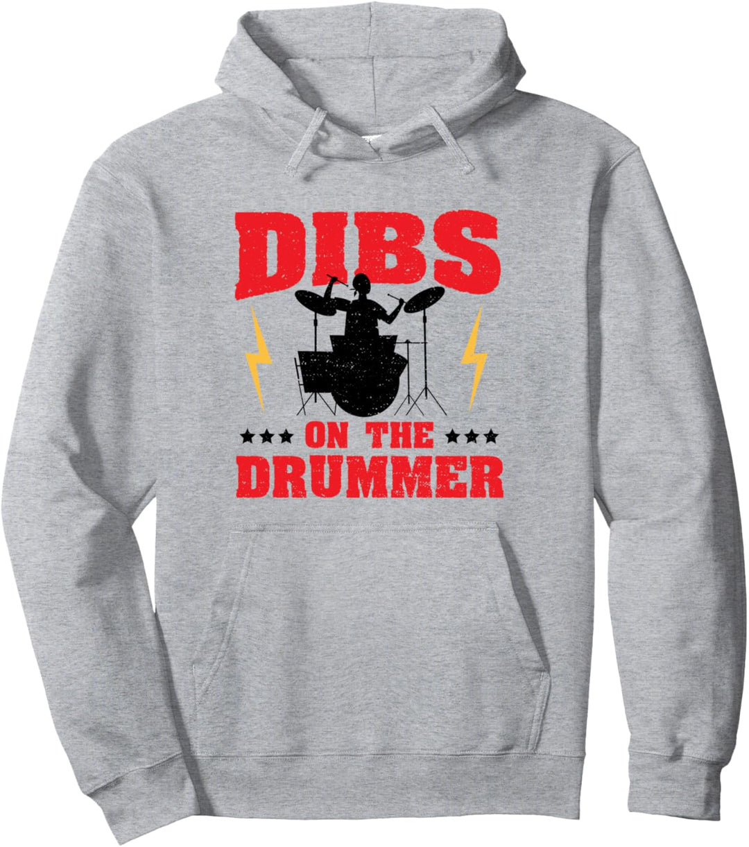 Schlagzeuger: Dibs On The Drummer - Schlagzeug Sprüche Pullover Hoodie