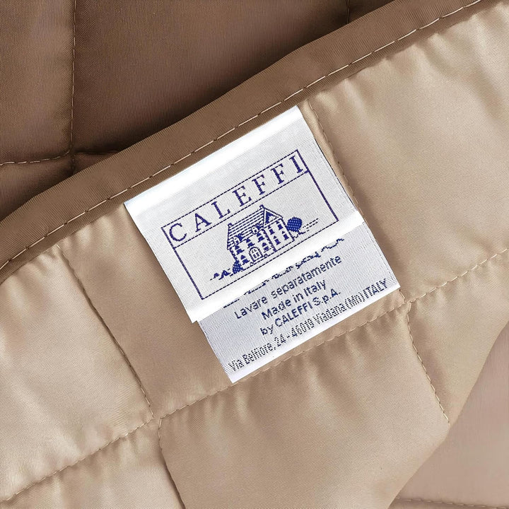 Caleffi - Tagesdecke, gesteppt, modern, einfarbig, für französisches Bett, Moka Una piazza e mezza M
