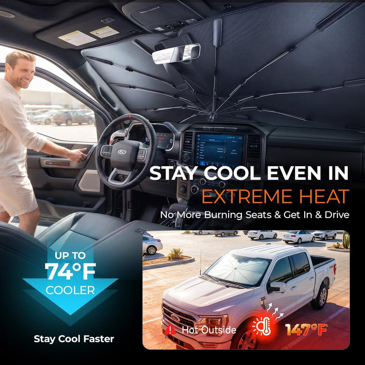 【Z.MYUKI】 Sonnenschutz Frontscheibe Auto für Dacia Sandero Stepway 3 2020-2022 2023 Zubehör Sonnenbl