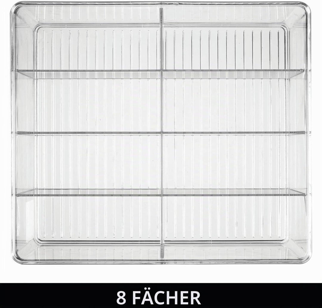 mDesign Aufbewahrungsbox – Kasten mit acht Fächern zur Lebensmittelaufbewahrung – moderner Küchen Or