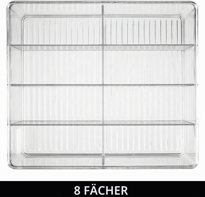 mDesign Aufbewahrungsbox – Kasten mit acht Fächern zur Lebensmittelaufbewahrung – moderner Küchen Or