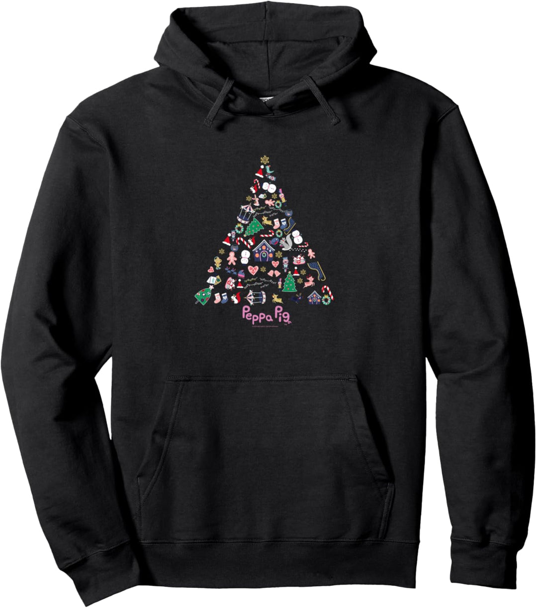 Peppa Pig Christmas Tree Collage Pullover Hoodie