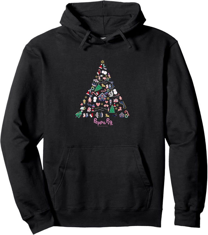 Peppa Pig Christmas Tree Collage Pullover Hoodie