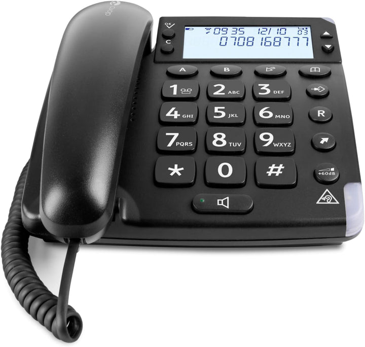 Doro 6377 Magna 4000 Schnurgebundenes Grosstastentelefon mit grossem hintergrundbeleuchtetem Display