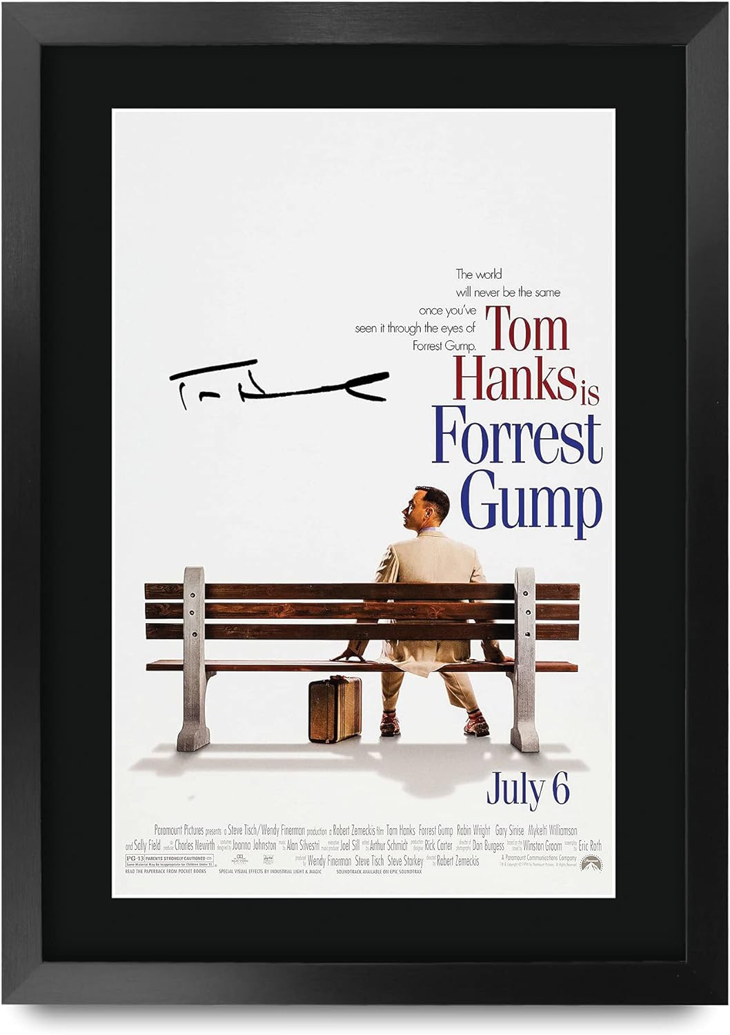 HWC Trading Forrest Gump A3 Gerahmte Signiert Gedruckt Autogramme Bild Druck-Fotoanzeige Geschenk Fü