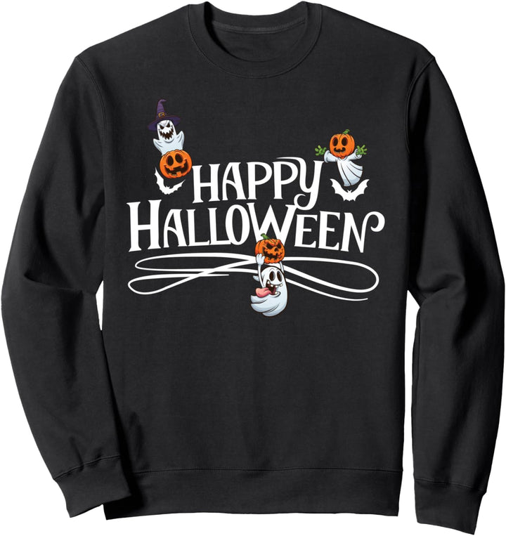 Happy Halloween Gespenst Kürbis Lustig Sweatshirt