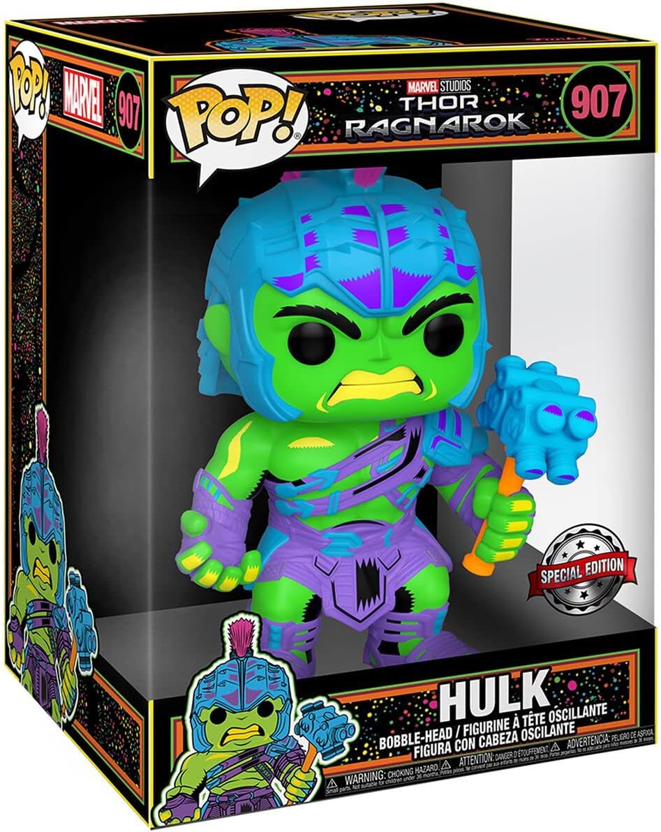 Funko Pop! Jumbo Marvel Thor Ragnarok #907 Hulk Schwarzlichtziel, exklusiv, 341,386.4 cm