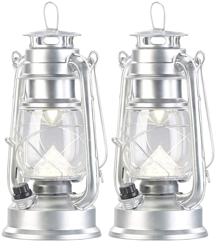 Lunartec Campinglaterne: 2er-Set ultra helle LED-Sturmlampen, Akku, 200 lm, 3 Watt (Sturmlaterne Akk