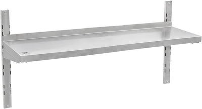 Beeketal 'BWR-2' Gastro Edelstahl Küchen Wandregal 1200 mm Länge x 320 mm Tiefe, 1 Ablagefläche mit
