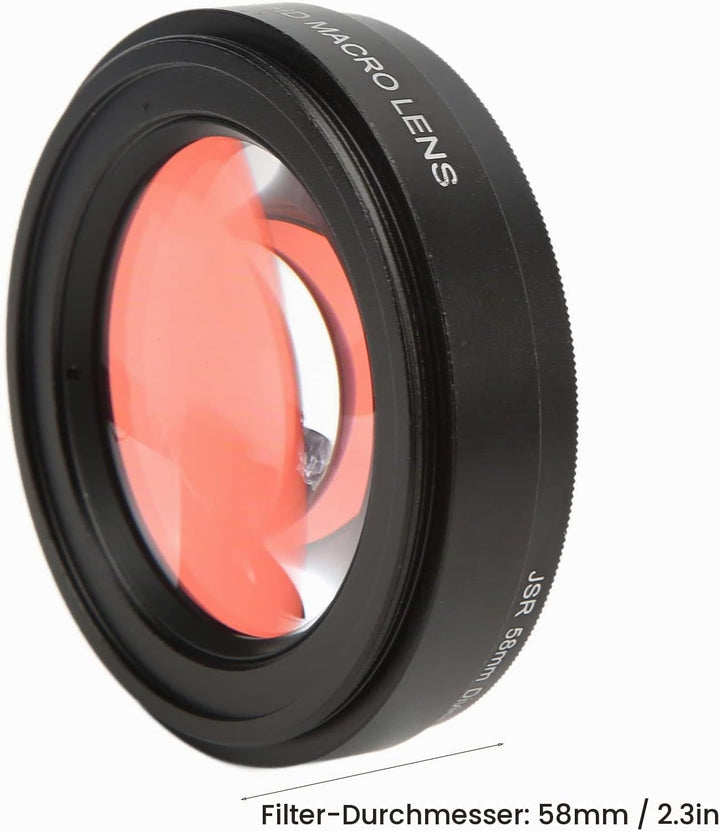 58-mm-Rotfilter, Action-Kamera, 16-Fach Makro-Nahobjektiv, Tauchfilter für Hero 9, für Unterwasserfo
