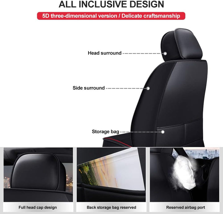 Auto-Sitzbezüge Set Universal Schonbezüge für Ford Focus 2010-2018, Autositzbezüge Sitzschoner Auto