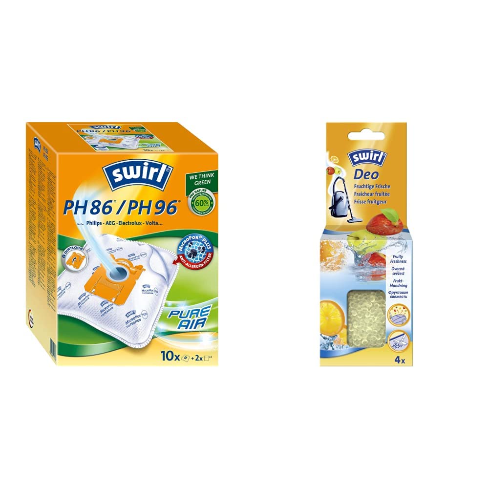 Swirl PH 86/ PH 96 MicroPor Plus Staubsaugerbeutel für Philips, AEG, Electrolux und Volta Staubsauge
