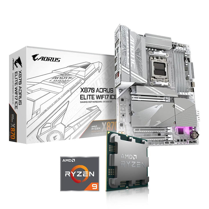 Aufrüst-Kit Bundle Ryzen 7 9800X3D 8x 4.7 GHz Prozessor, GIGABYTE X870 AORUS Elite WIFI7 ICE Mainboa
