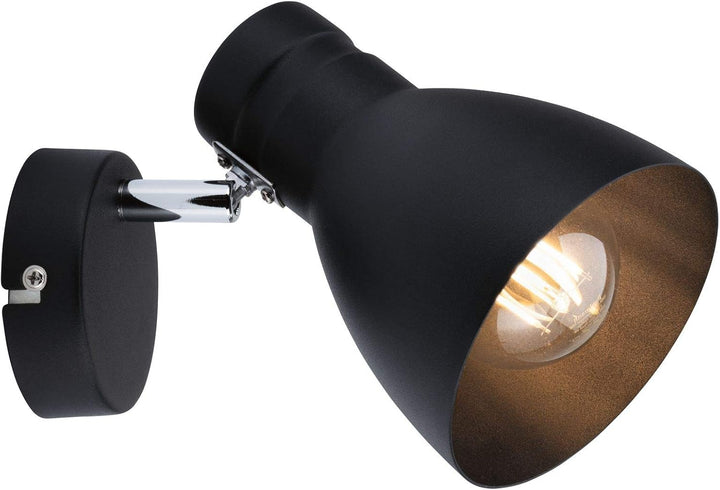 Paulmann 66759 Spotlight Davy 1-flammig max. 20 Watt Deckenleuchte Schwarz Spot Metall E27 Deckenstr