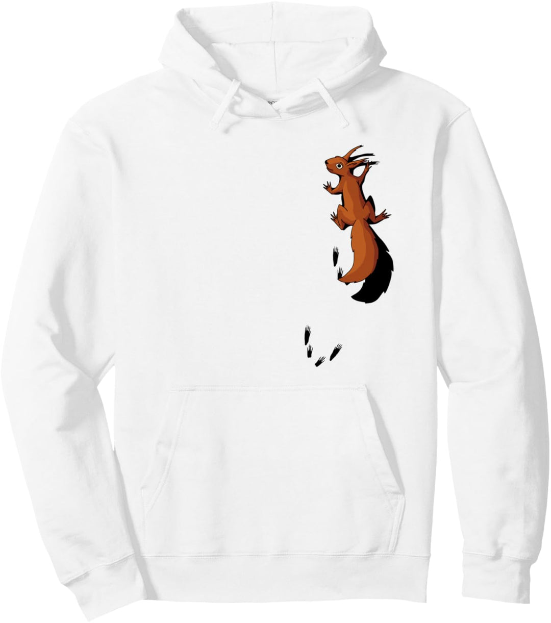 Nagetier mit Spuren | kletterndes Eichhörnchen Pullover Hoodie