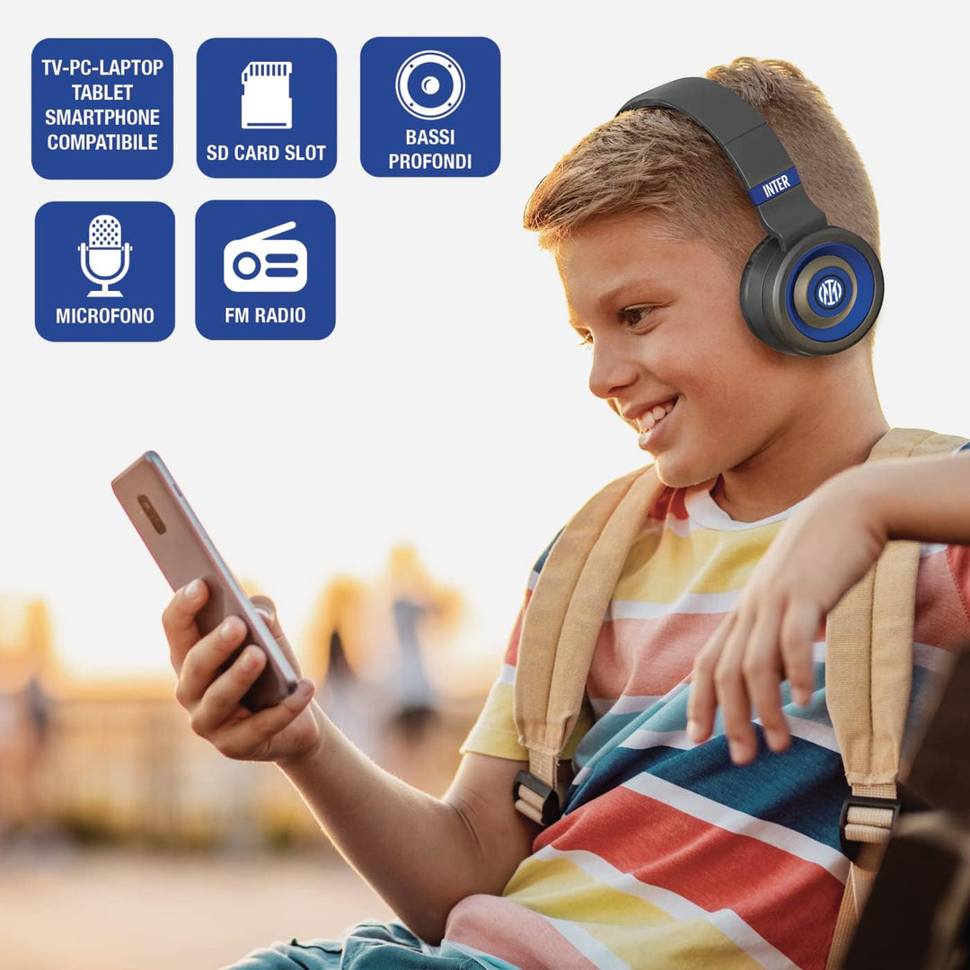 TECHMADE Inter Kabellose Kopfhörer, Over-Ear, kabellos, zusammenklappbar, Kopfhörer mit eingebautem