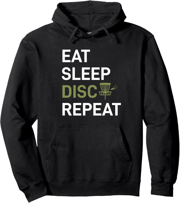 Eat Sleep Disc Golf Repeat Disc Golfer Geschenk Disc Golf Pullover Hoodie