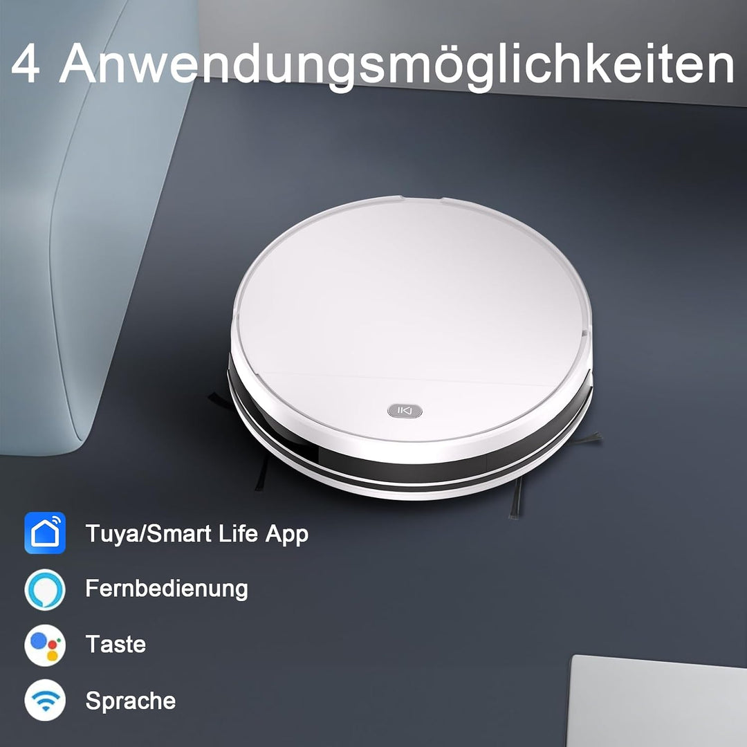 Saugroboter mit Wischfunktion bis zu 5500 Pa Anti-Tangle-Seitenbürste White-1, White-1