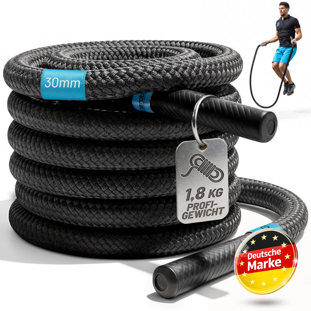 aerobis® Battle Jump Ropes | schweres Springseil | Geschmeidig und flexibel | Tau mit hohem Gewicht