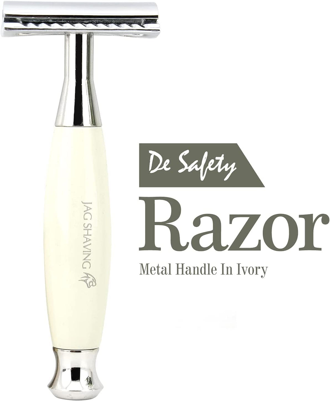 Jag Shaving Rasierhobel-Set – Double Edge Rasierklingen Rasierhobel – Lederetui – für Rasierhobel –