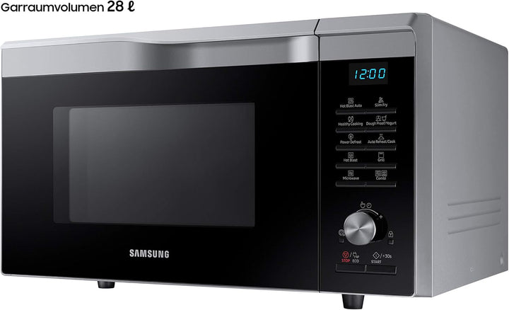 Samsung MC28M6035CS/EG Kombi-Mikrowelle mit Grill und Heissluft / 900 W / 28 L Garraum (Extra gross)