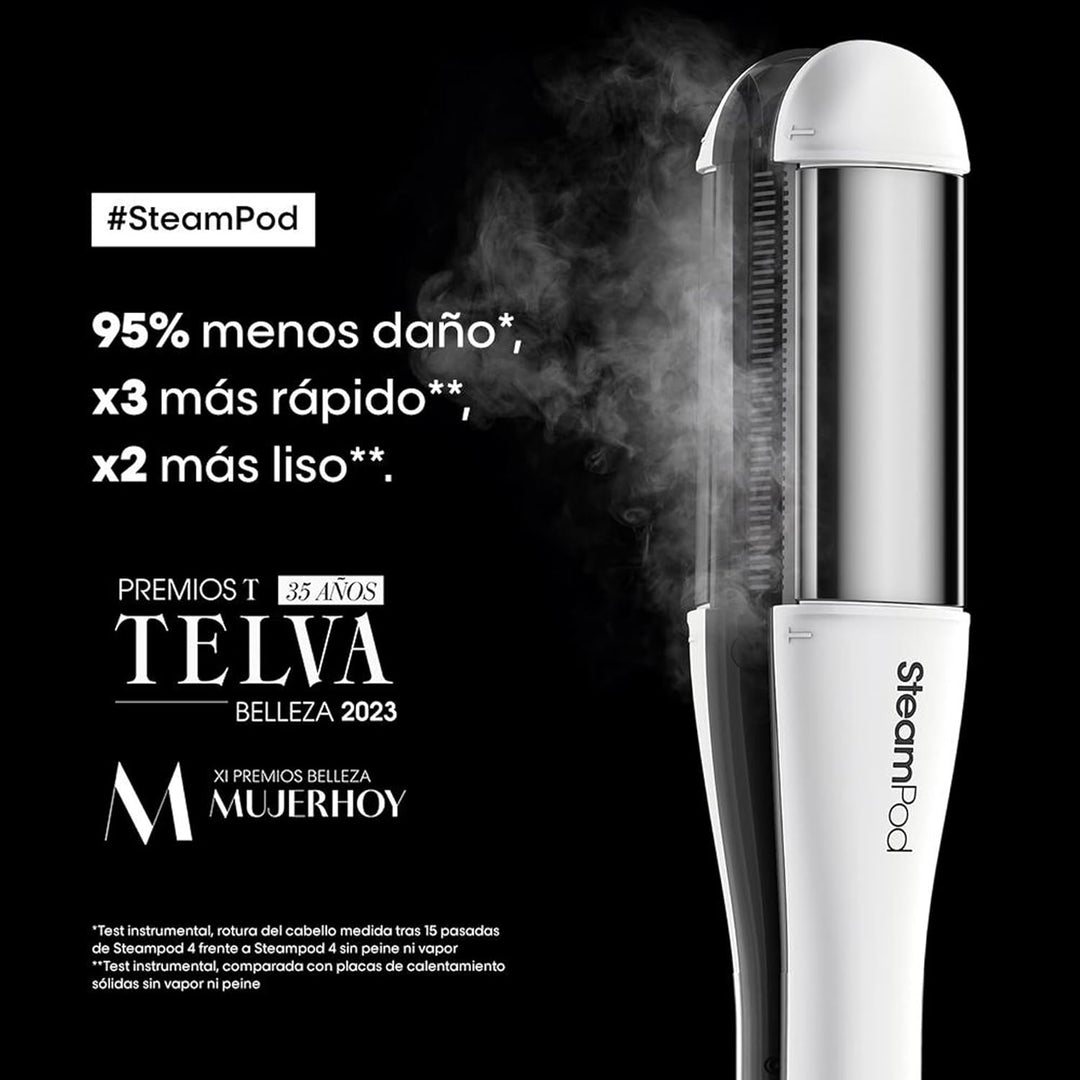 L'Oréal Professionnel SteamPod 4, All-in-One-Dampfstyler, Professionelles Glätteisen mit Dampftechno