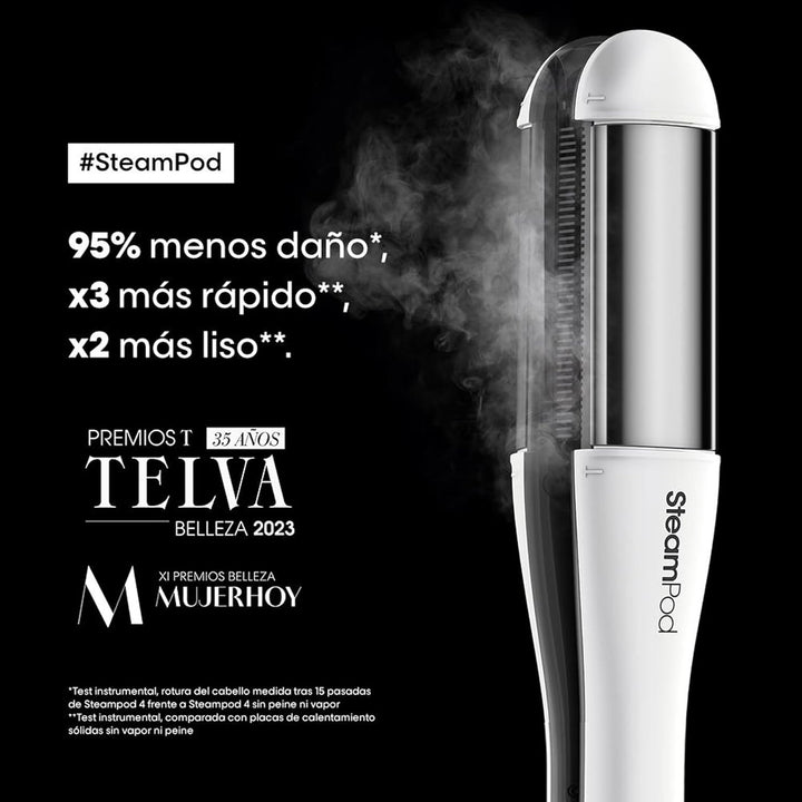 L'Oréal Professionnel SteamPod 4, All-in-One-Dampfstyler, Professionelles Glätteisen mit Dampftechno