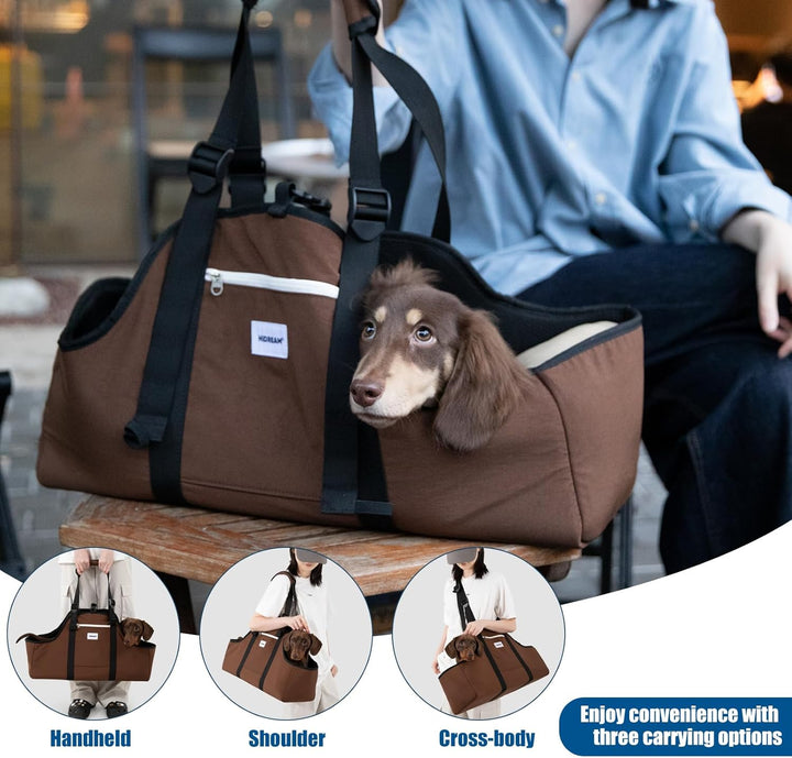 Tragbare Hundetasche, Nylon, leicht, wasserabweisend, Dackel-Haustier-Tragetasche, lange Hundetasche