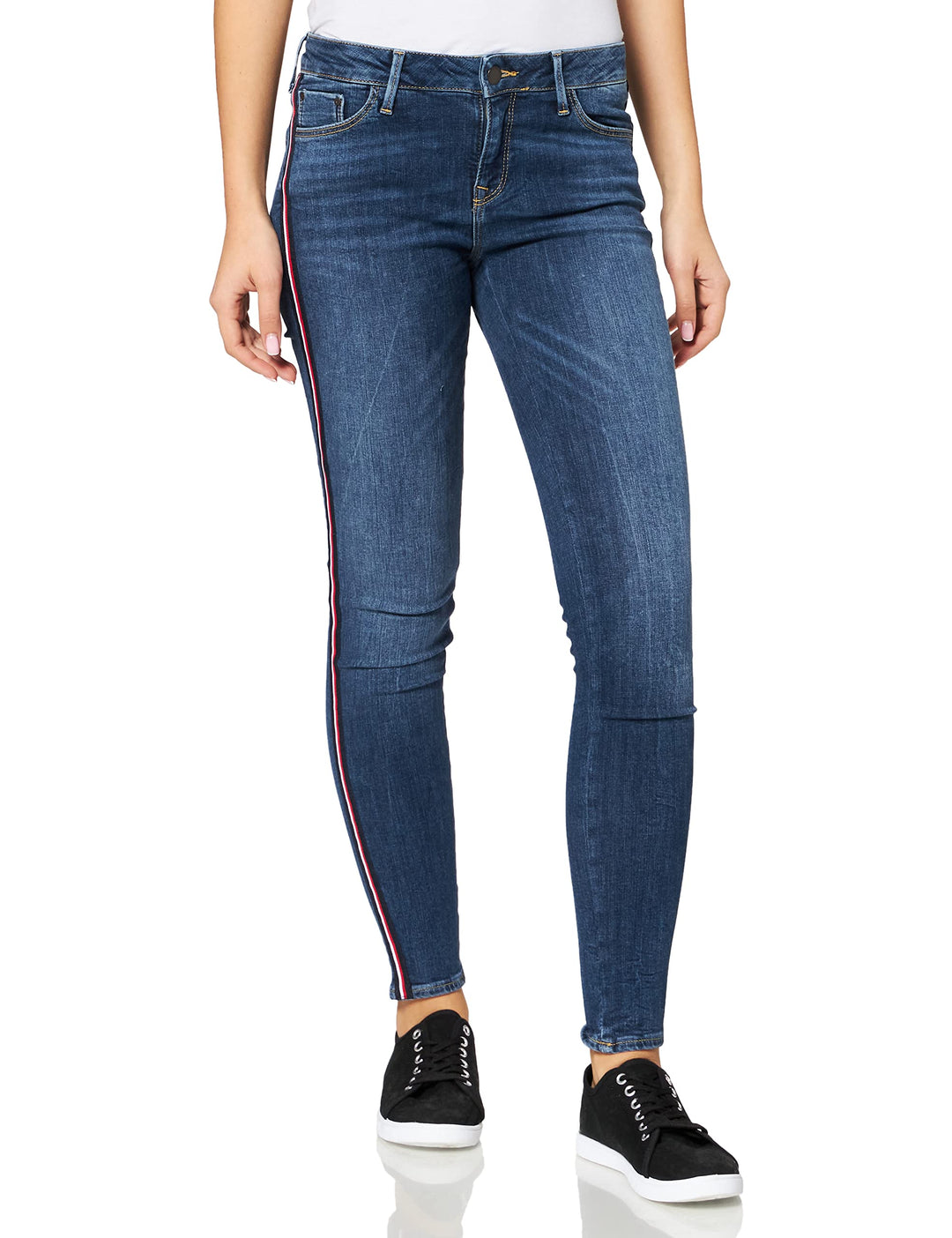 Cross Jeans Damen Giselle Skinny Jeans, Blau (Dark Blue 081), W26 (Herstellergrösse: 26)