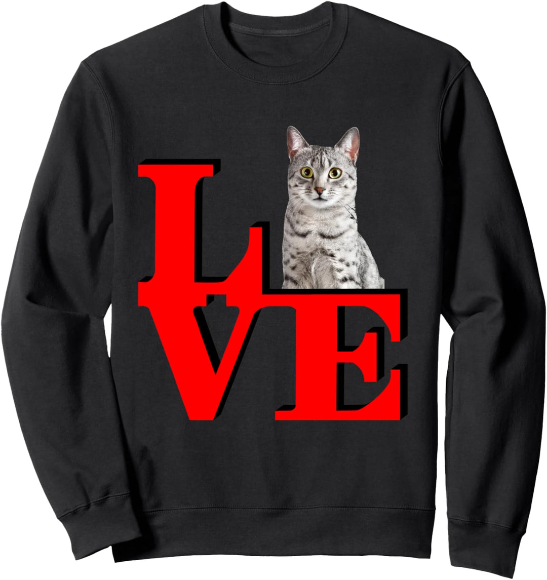 Egyptian Mau Love Park I love my Cat Sweatshirt