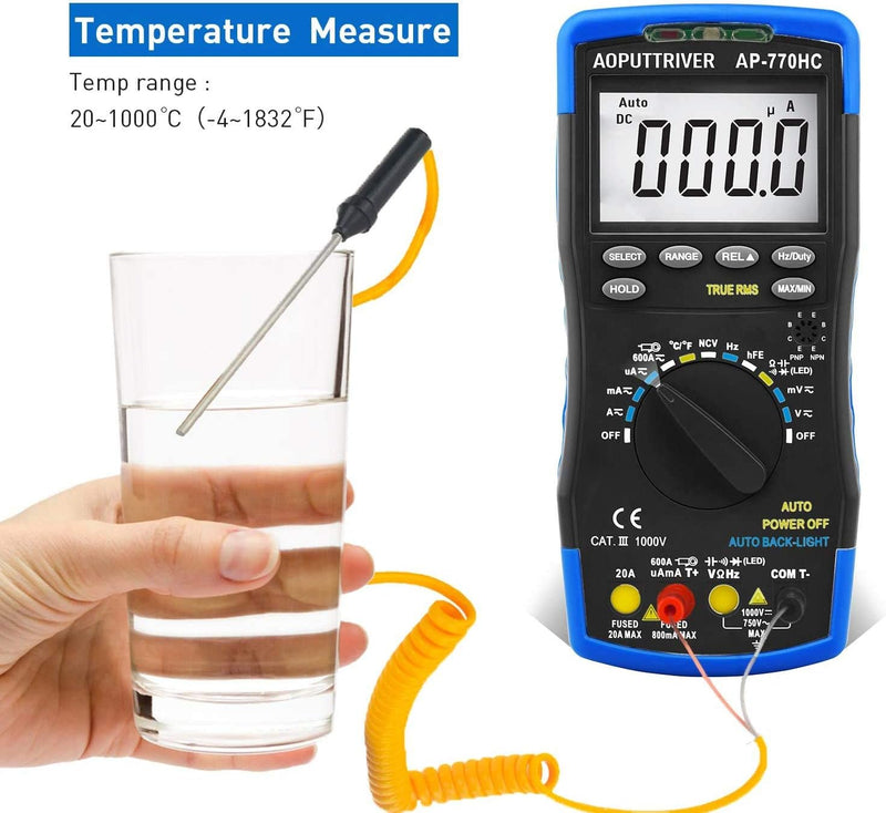 Multimeter Digital AP-770HC 6000Counts Auto/Manueller Bereich Strommessgerät Multi Tester NCV Stroms