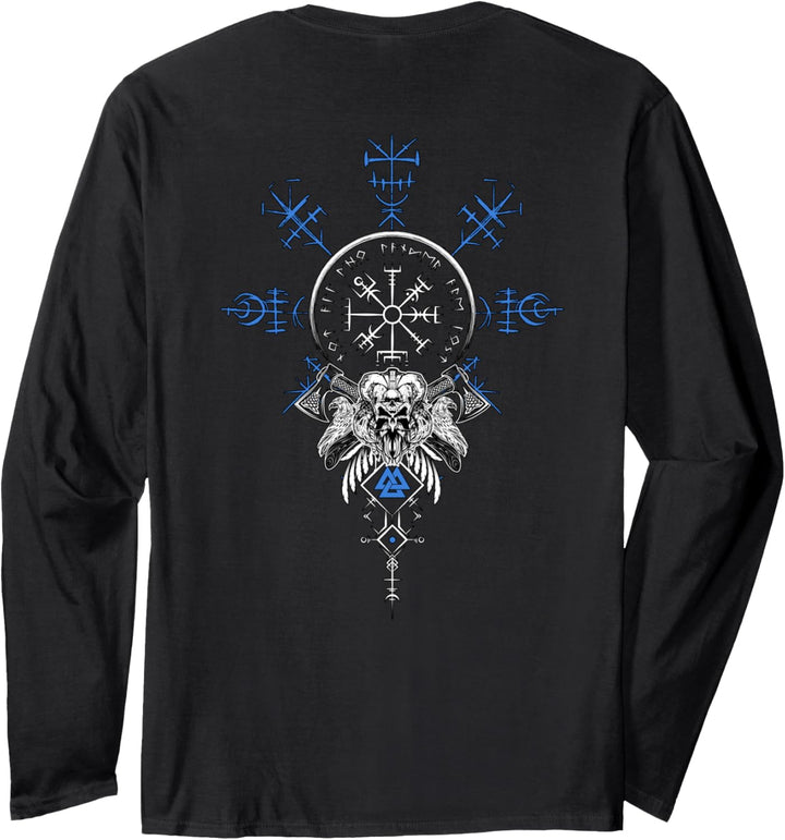 Klassisches Keltischer Vikinger Vegvisir Kompass Wikinger Langarmshirt