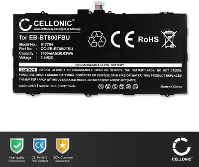 CELLONIC® Ersatz Akku EB-BT800FBU für Samsung Galaxy Tab S 10.5 (SM-T800 / SM-T805) 7900mAh + Werkze