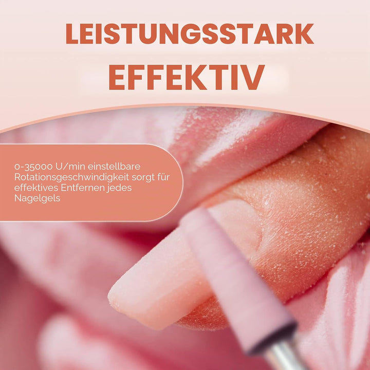 JCMASTER® TouchPro+ Nagelfräser 35000 U/min Profi Nagelfräser LED-Display Touch Control 4 Bit Elektr